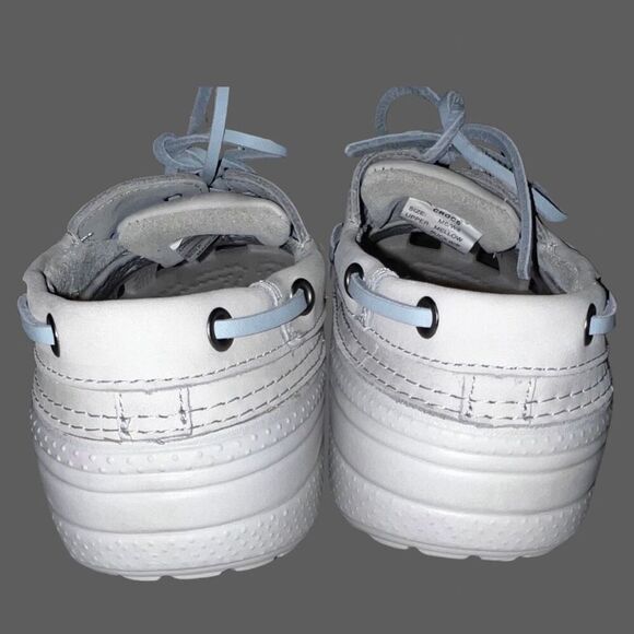 Crocs Islander Men 6 Women’s 8 Pit Crew Sport Leather Croslite Boat Shoes Clog - Picture 3 of 7